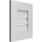 Ekena Millwork Vertical Surface Mount PVC Gable Vent: Functional, w/ 3-1/2"W x 1"P Standard Frame, 14"W x 16"H GVPVE14X1601SF - alternate 4